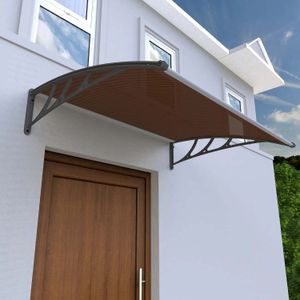 Alero de policarbonato de 125 cm x 100 cm con soportes - MAXI