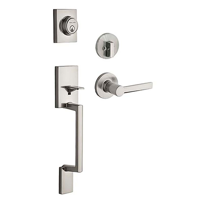 Juego-para-entrada-de-puerta-principal-llave-a-seguro-de-diseño-BRANTON-de-acabado-niquel-satinado
