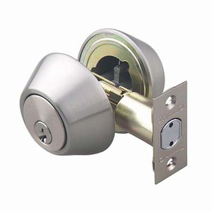Cerrojo de puerta principal llave a seguro de acabado en níquel cepillado - TRITON