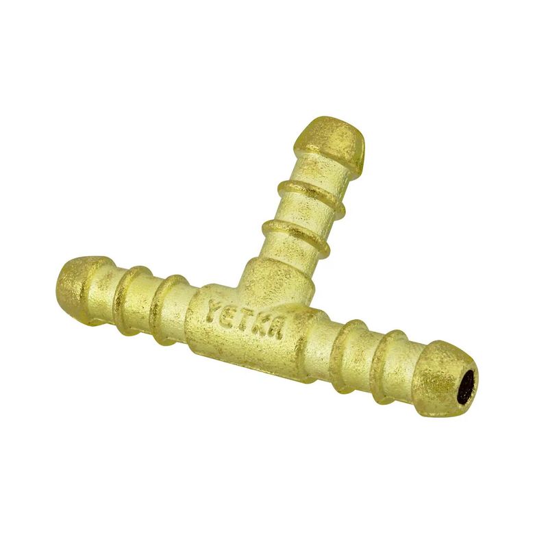 Conector-en-T-fabricado-en-metal-para-instalacion-de-mangueras-de-gas