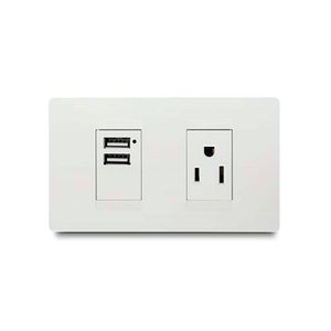 Mixto tomacorriente aterrizado + 2 puertos USB - VETO