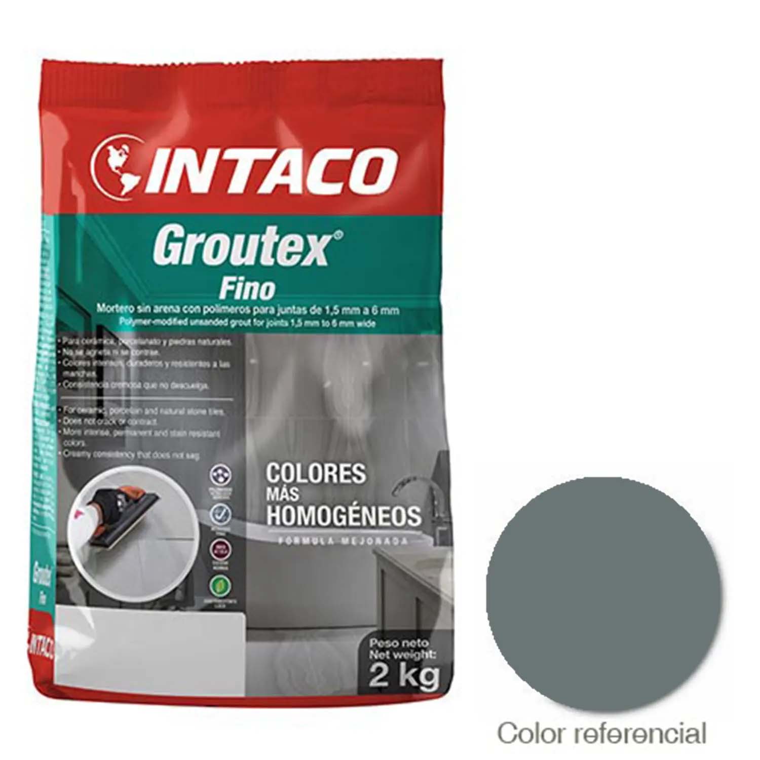 Porcelana groutex fino sin arena, con polímeros para juntas de 1.5 mm a ...