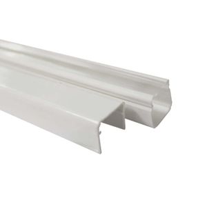 Canaleta de PVC de 2m x 20mm x 20mm. Diseño de 1 compartimiento con fijación mediante tornillo - DEXSON