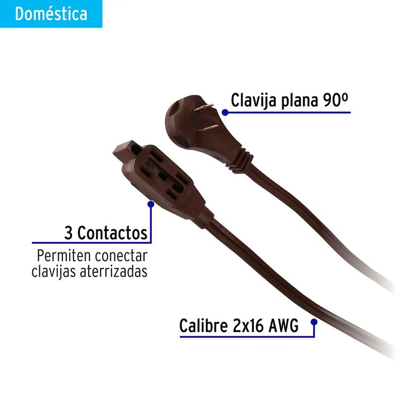 Extension-electrica-recubierta-de-PVC-resistente-a-la-propagacion-de-la-flama.-3-Contactos-polarizados.-2-metros-de-largo