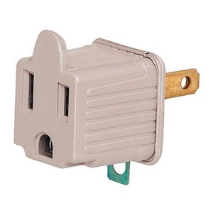 Bolsa con 2 adaptadores 3 a 2 grises - VOLTECK