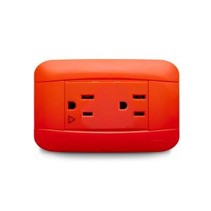 TOMACORRIENTE EMPOTRABLE DOBLE POLAR NARANJA - VETO