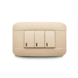 Interruptor triple con luz piloto - VETO