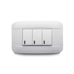 Interruptor triple con luz piloto - VETO