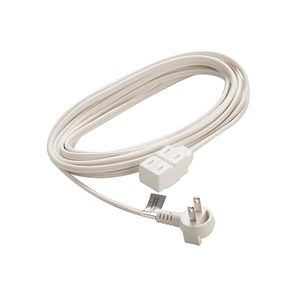 Extensión Eléctrica con 3 tomas, con configuracion NEMA 1-15 para su plug macho y hembra, esta está provista con un plug a 90° - INCABLE