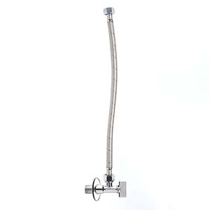 Llave angular para lavamanos con mangueras de 16”. Conexión hembra de 1/2" para lavamanos. - EDESA