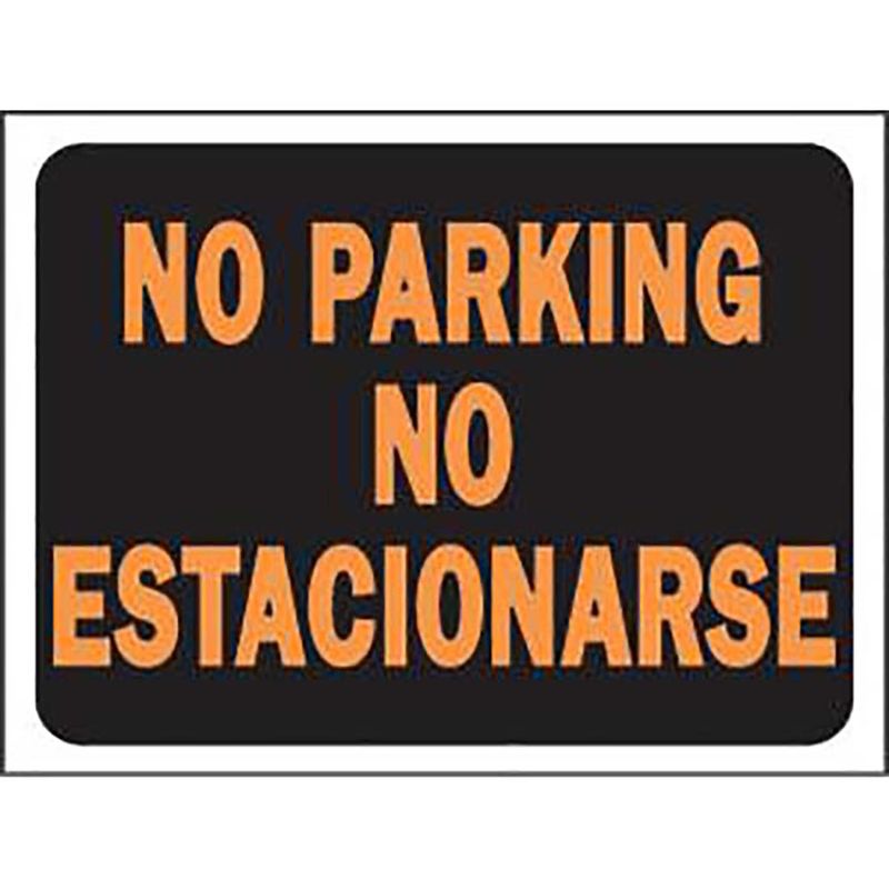 Letrero-bilingue-semi-rigido-de-23-x-30-cm-con-mensaje-NO-PARKING-NO-ESTACIONAR