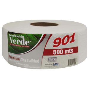 Papel higiénico industrial jumbo 1 hoja de 500 metros. - 901