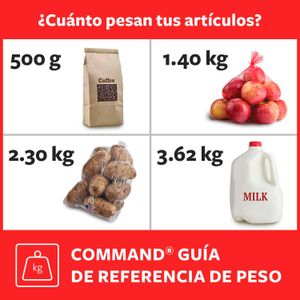 Ganchos plásticos autoadhesivos medianos multiusos; pack x 2 - COMMAND