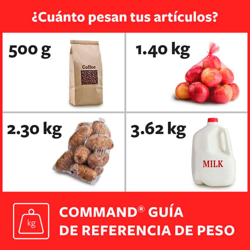 Gancho Adhesivo Blanco Mini Recto 3Und 1Kg