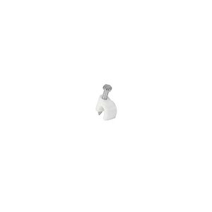 Bolsa con 20 grapas blancas de 5 mm para cable redondo - VOLTECK