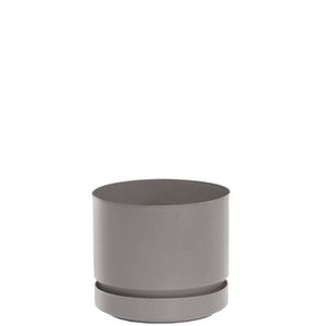 Maceta plástica circular grande MARBELO de 25 cm con base - PLAPASA