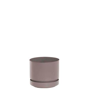 Maceta plástica circular mediana MARBELO de 22 cm con base - PLAPASA