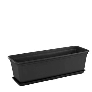 Maceta plástica rectangular EXPRESO grande con base - PLAPASA
