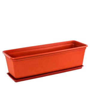 Maceta plástica rectangular EXPRESO grande con base - PLAPASA