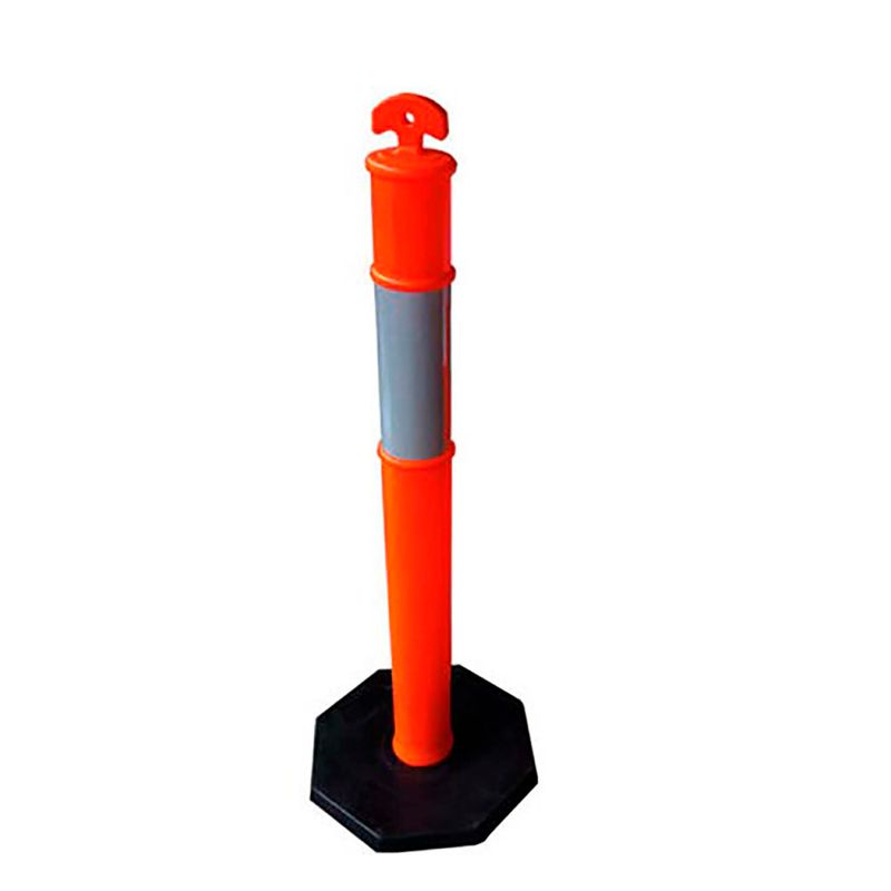 Poste-de-seguridad-de-1.10-M-con-cinta-reflectiva-y-base-de-10-cm