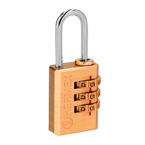 Candado de combinación 20 mm cuerpo de latón en blíster - HERMEX