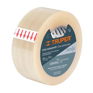 Cinta de empaque 48 mm x 150 m transparente - TRUPER