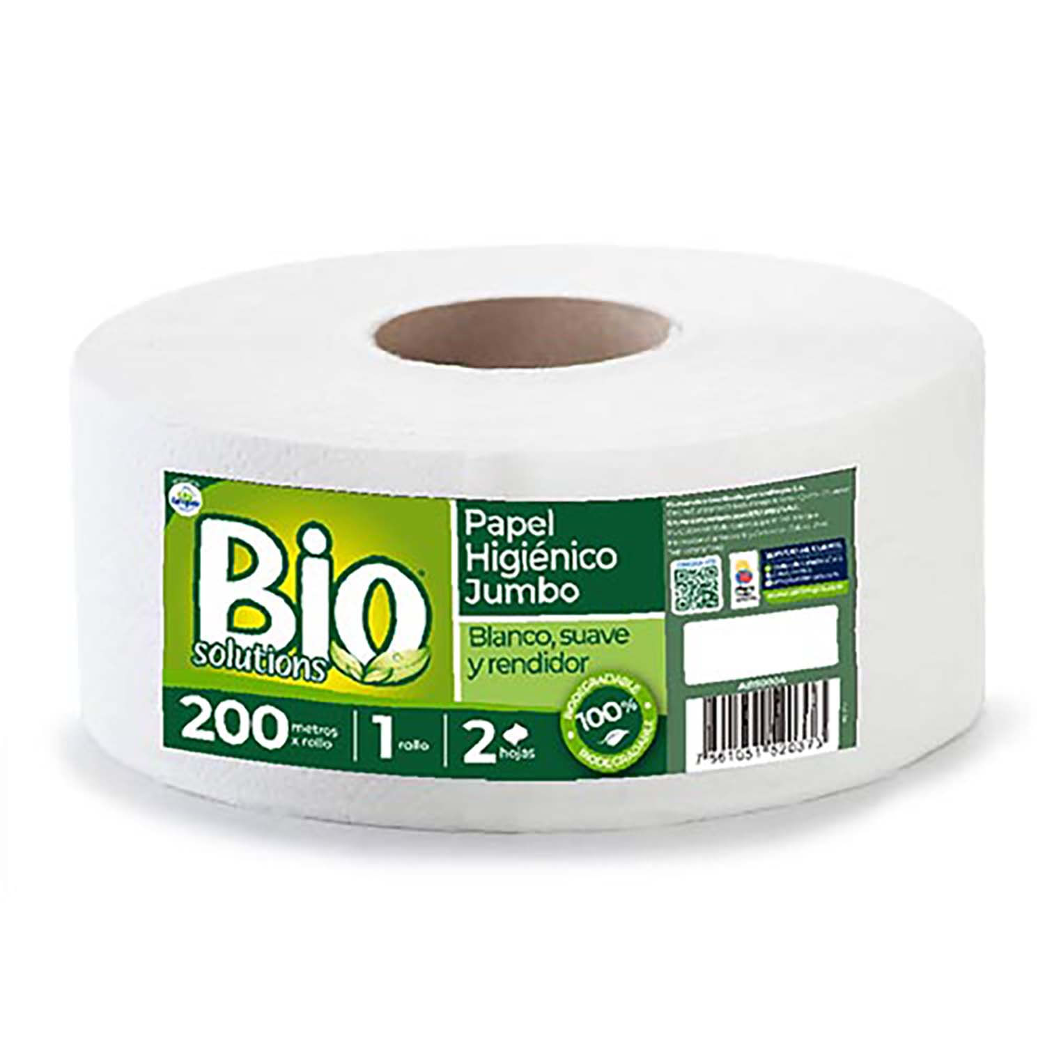 Papel Higiénico Industrial Jumbo Doble Hoja De 200 Metros