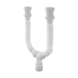 Sifón flexible doble 1 1/2”. - EDESA