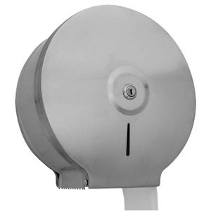 Dispensador de papel higiénico de acero inoxidable de tamaño industrial/jumbo con llave - WRT