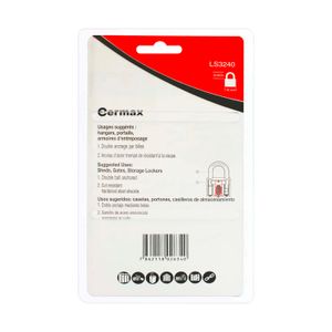 Candado de hierro de 40 mm con sistema de disco y doble anclaje - CERMAX
