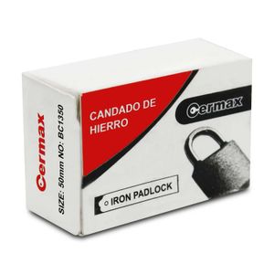 Candado de 50 mm con cuerpo fabricado de hierro - CERMAX