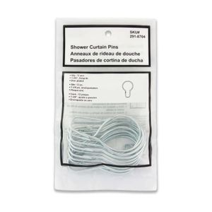 Gancho para cortina metálico para cortina de baño ajustable a presión, elaborado en material de hierro niquelado - WRT