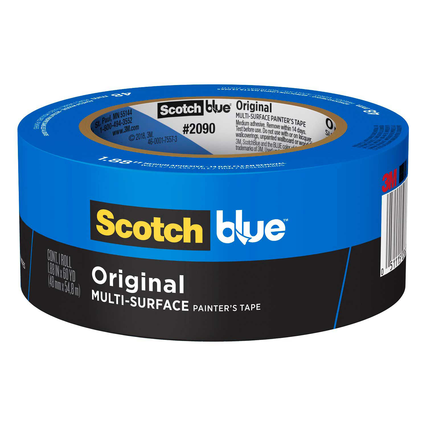 Cinta de pintor multisuperficie, cinta azul sin residuos UV, cinta adhesiva  de pintura de pared con líneas afiladas para pintura en interiores y