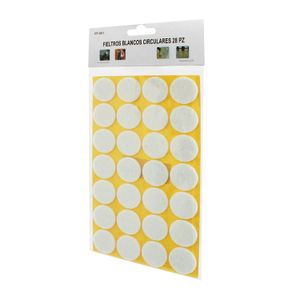 Fieltros Blancos Circulares 28 Piezas - WRT