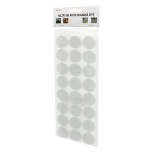 Fieltros Blancos Redondos 24 Piezas - WRT