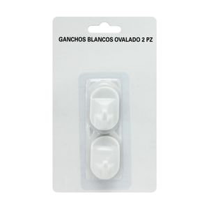 Ganchos Blancos Ovalado 2 Piezas - WRT