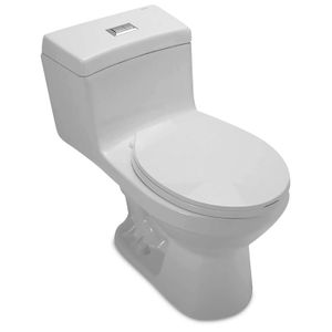 Inodoro OASIS alargado power clean blanco. - EDESA