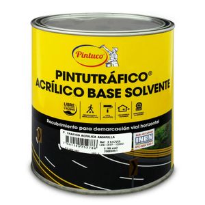Pintura Trafico Acrilica Amarilla Gl - PINTUCO