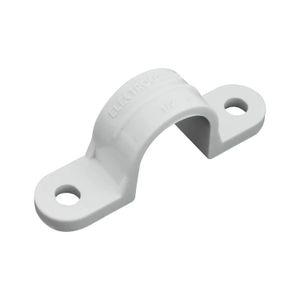 Abrazadera de PVC de 1/2" pack de 10 U - ELECTROCABLES