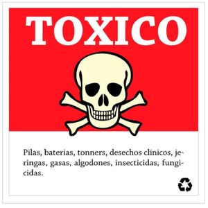 Adhesivo Advertencia Toxico 20X20Cm - SAFETY ECUADOR