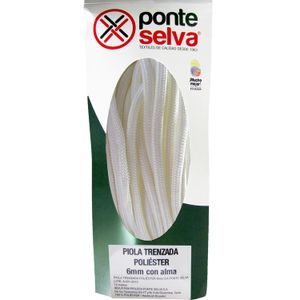 Piola Trenzada Poliester 6Mm 12Mt Blanca - PONTE SELVA