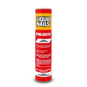 Adhesivo para construcción para INTERIORES de alto agarre. Ideal para pegar, fijar y sellar; 295 ml - LIQUID NAILS