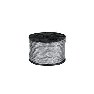 Metro de cable rígido 1/4" de acero 7x7 hilos, 75 m - FIERO