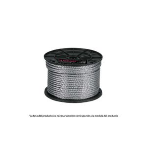 Metro de cable flexible 3/16" de acero 7x19 hilos, 75 m - FIERO