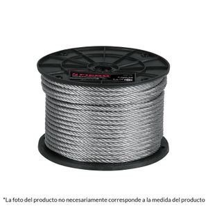Metro de cable flexible 1/8" de acero 7x19 hilos, 75 m - FIERO