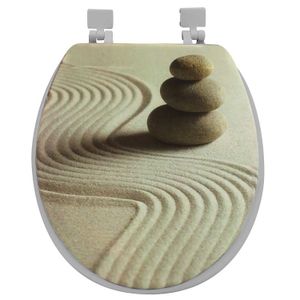 Asiento Banio Redondo Acolchado Huellas Arena - WRT