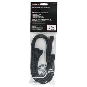 Amarra elástica de caucho de 78 cm con ganchos metálicos de sujeción extra fuerte; pack x 2 - PROSOURCE