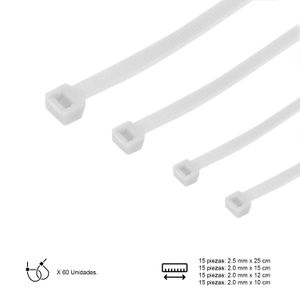Amarracables Nailon Blanco Pack60 - STERLING TOOLS
