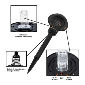 Lampara Solar Led P/Jardin Antimosquito 9X33Cm - POLAR
