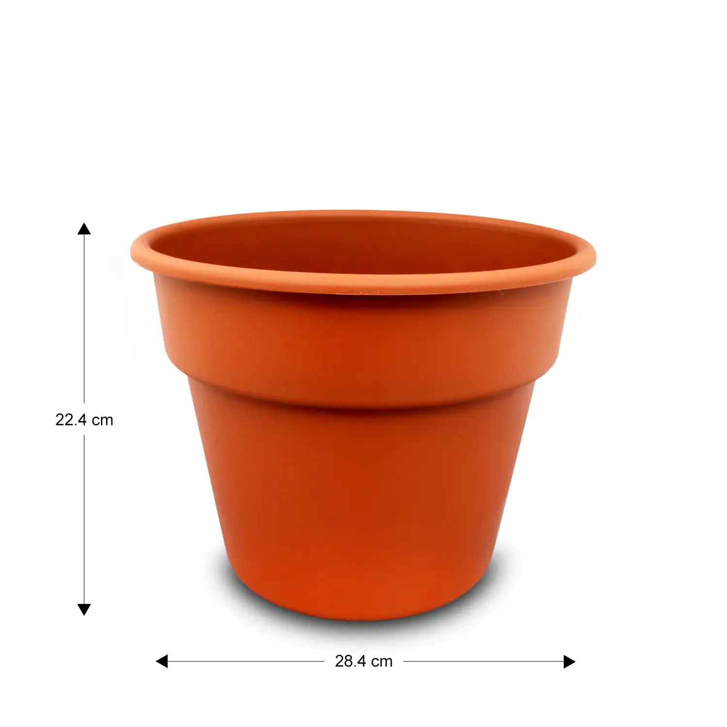 PROSPERPLAST MACETA REDONDA DE PLASTICO COUBI ROUND P EN COLOR CAFE CON